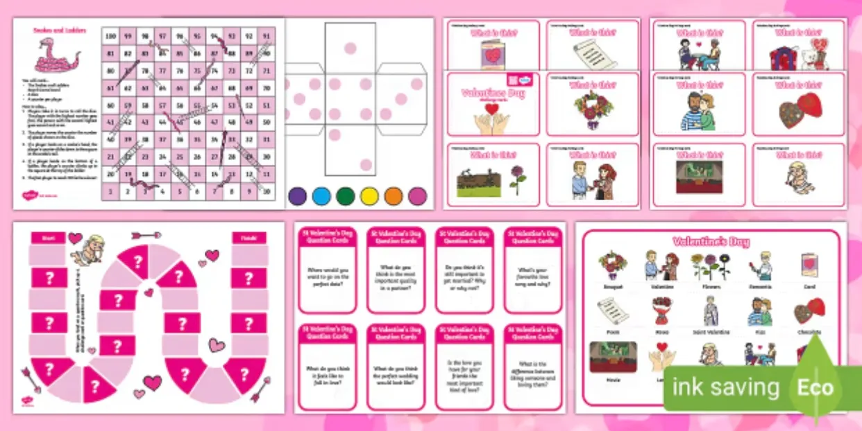 ESL Valentine's Day Board Games