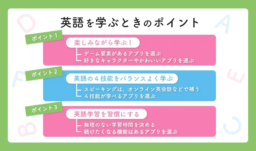 小学生が英語を学ぶときに押さえておくべきポイント