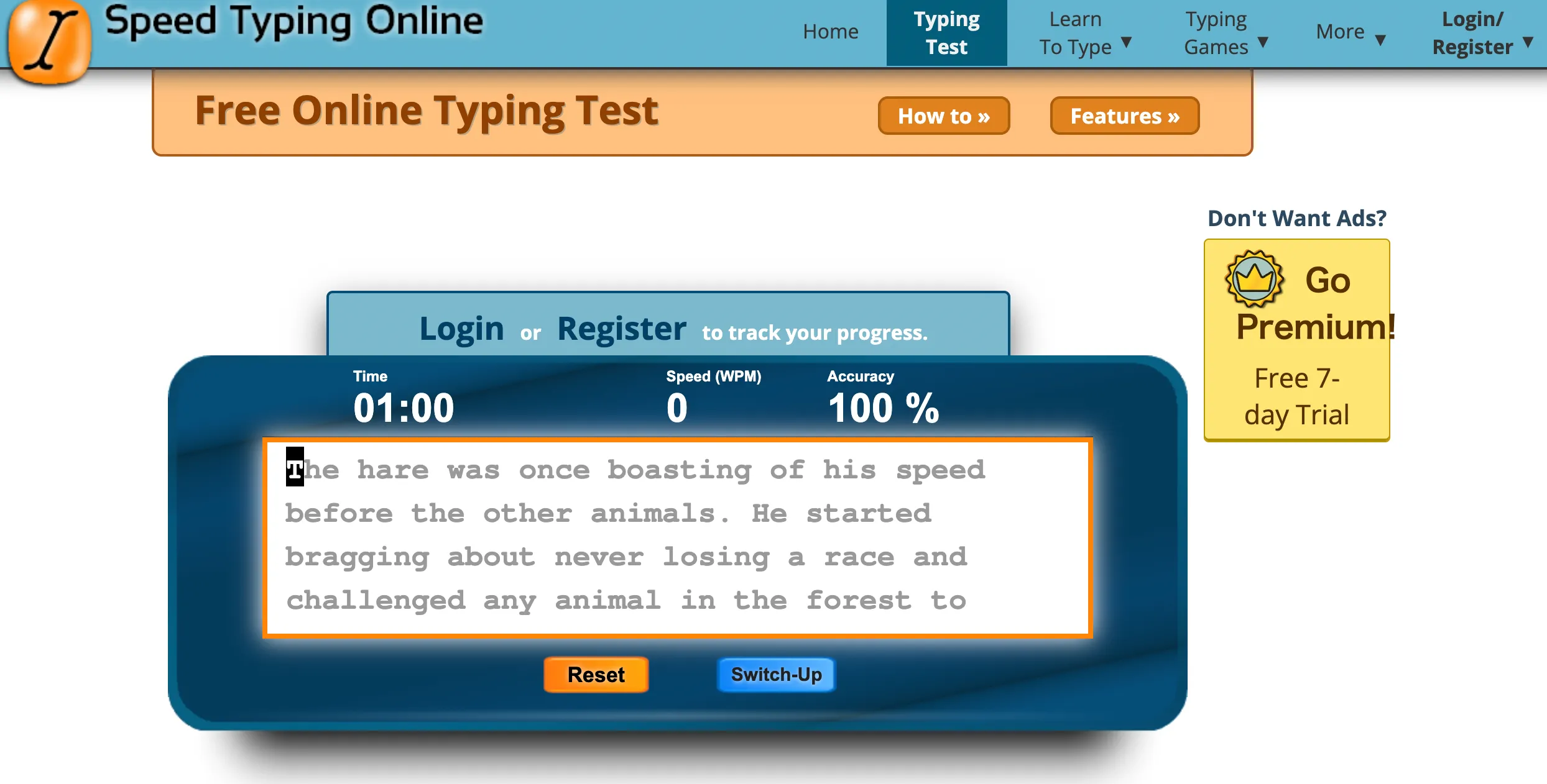 Speed Typing Online